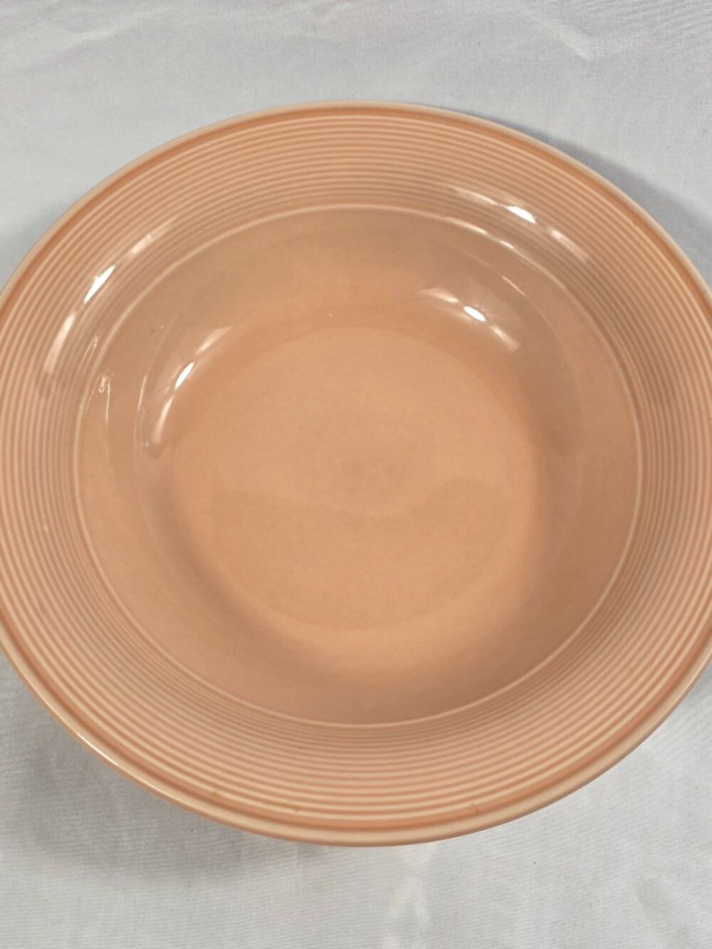Nancy Calhoun Solid Color Light Peach Round Stoneware Serving Bowl 9 Inches